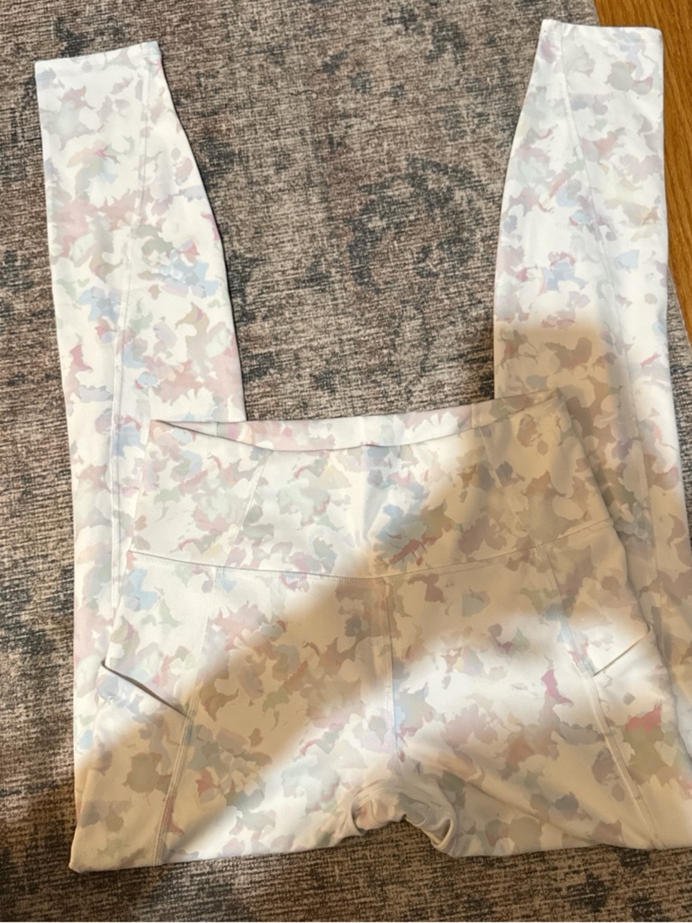 Fabletics Pastel Floral Print Leggings - White, Pink, Blue, Green